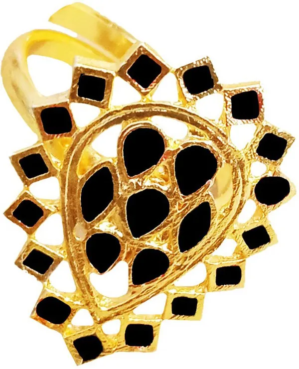 Assamese_Traditional_Copper_Gold_Plated_Black_Minakari_Finger-Ring_For_Girls_&_Women